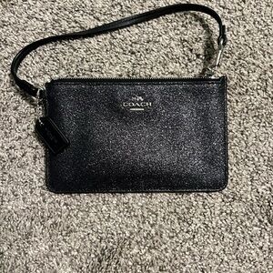 Black sparkly Coach wristlet